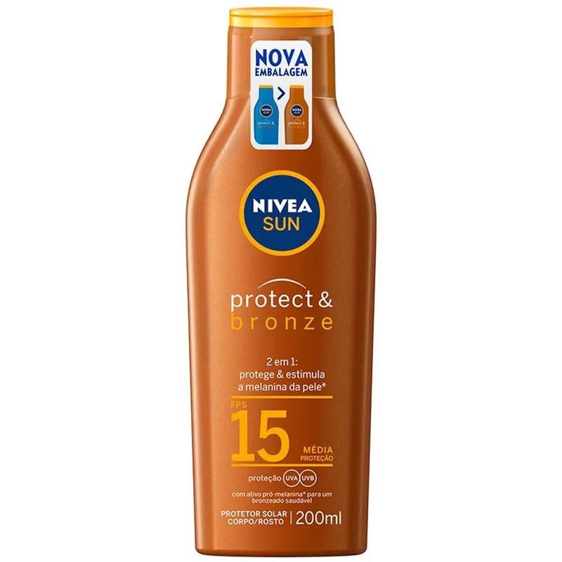Protetor Solar Corporal Nivea Sun Protect & Bronze Fps15 200ml