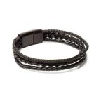 Pulseira de Couro Preta Key Design Armani M – miniatura 1