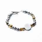 Pulseira de Pedra Dourada e Prata Key Design Mullen P-M – miniatura 1