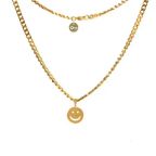 Colar de Aço Dourado Key Design Nas – miniatura 1