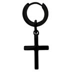 Brinco de Aço Prata Key Design Cross – miniatura 1