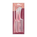 Conjunto de Pentes de Pentes Lanossi Rosé com 3 Unidades – miniatura 1