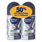 Kit Desodorante Roll-on Masculino Nivea Invisible Black White 2Un – miniatura 1