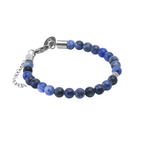 Pulseira de Pedra Natural Sodalita Key Design Kobe Azul Ajustável – miniatura 1