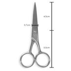 Tesoura para Sobrancelhas Klass Vough Grande Prata – miniatura 2