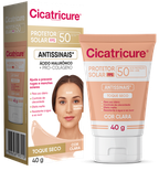 Protetor Solar Facial Cicatricure Antissinais Toque Seco com Cor FPS50 40g – miniatura 1