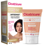Protetor Solar Facial Cicatricure Antissinais Toque Seco com Cor FPS50 40g – miniatura 2
