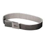 Pulseira Key Design Imã Malha de Aço Prateada – miniatura 1
