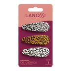Prendedor para Cabelo Lanossi Tic Tac Animal Print com 3 Unidades – miniatura 1