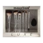 Kit com 6 Pincéis de Maquiagem + 1 Esponja Macrilan Luxe – miniatura 1