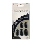 Unhas Postiças Macrilan Formato Amendoado Preta UP803 – miniatura 1