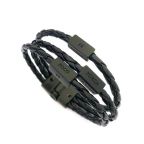 Pulseira Couro Universo Maschio Foco, Força e Fé 07897 M – miniatura 1