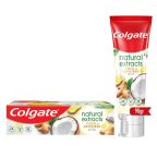 Creme Dental Colgate Natural Extracts Coco e Gengibre Detox 90g – miniatura 1