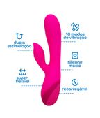 Vibrador Rabbit Recarregável Dona Coelha Borogodó Rosa – miniatura 2