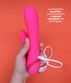 Vibrador Rabbit Recarregável Dona Coelha Borogodó Rosa – miniatura 3