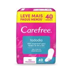 Protetor Diário Carefree Todo Dia Sem Perfume 40 Unidades – miniatura 1