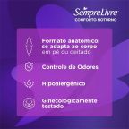 Absorvente Sempre Livre Conforto Noturno Cobertura Suave Com Abas Com 16 Unidades – miniatura 5