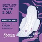Absorvente Sempre Livre Conforto Noturno Cobertura Suave Com Abas Com 8 Unidades – miniatura 7