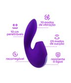Sugador Com Vibração e Penetração Ao Mesmo Tempo Dona Coelha Serelepe – miniatura 3